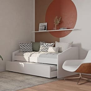 Bicama Babá para Quarto Infantil Casatema Branco