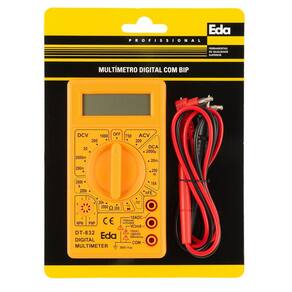 Multimetro Digital Cabo Teste DT832 com BIP EDA 0CN