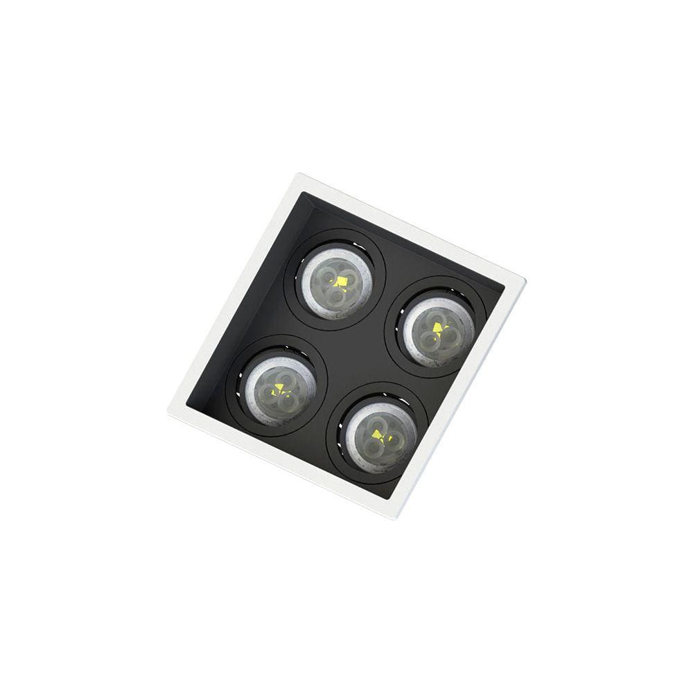 Spot de Embutir Recuado Save Energy para 4 Lâmpadas MR11 GU10 Bivolt