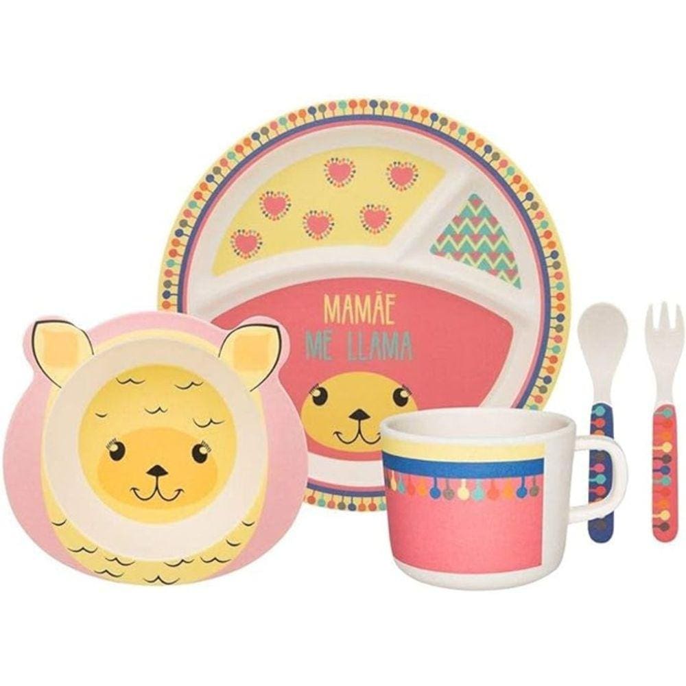Conjunto Refeição 5 Peças Me Lhama Oxford