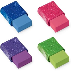 Borracha Max Glitz Colorida Com Capa Plastica Faber Castell Unidade/Kit