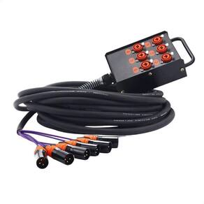 Medusa 6 Vias Montada Com Conectores Profissionais 10 Metros