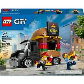 LEGO 60404 City – Caminhão Food Truck Trailer de Hambúrgueres – 194 peças