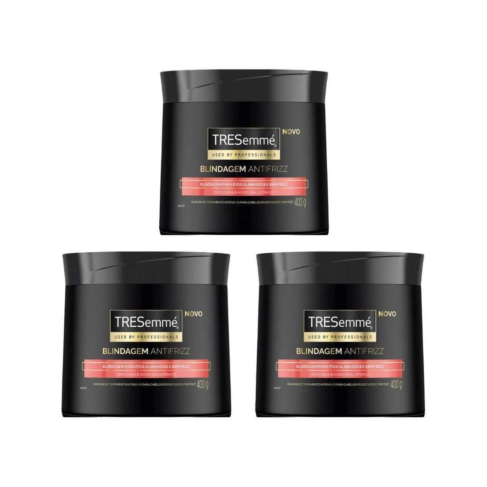 Creme De Tratamento Tresemme 400G Blindagem Antifrizz - 3Un