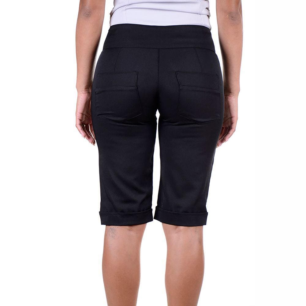 Bermuda Feminina Uniforme Ciclista em Tecido Two Way - Preto