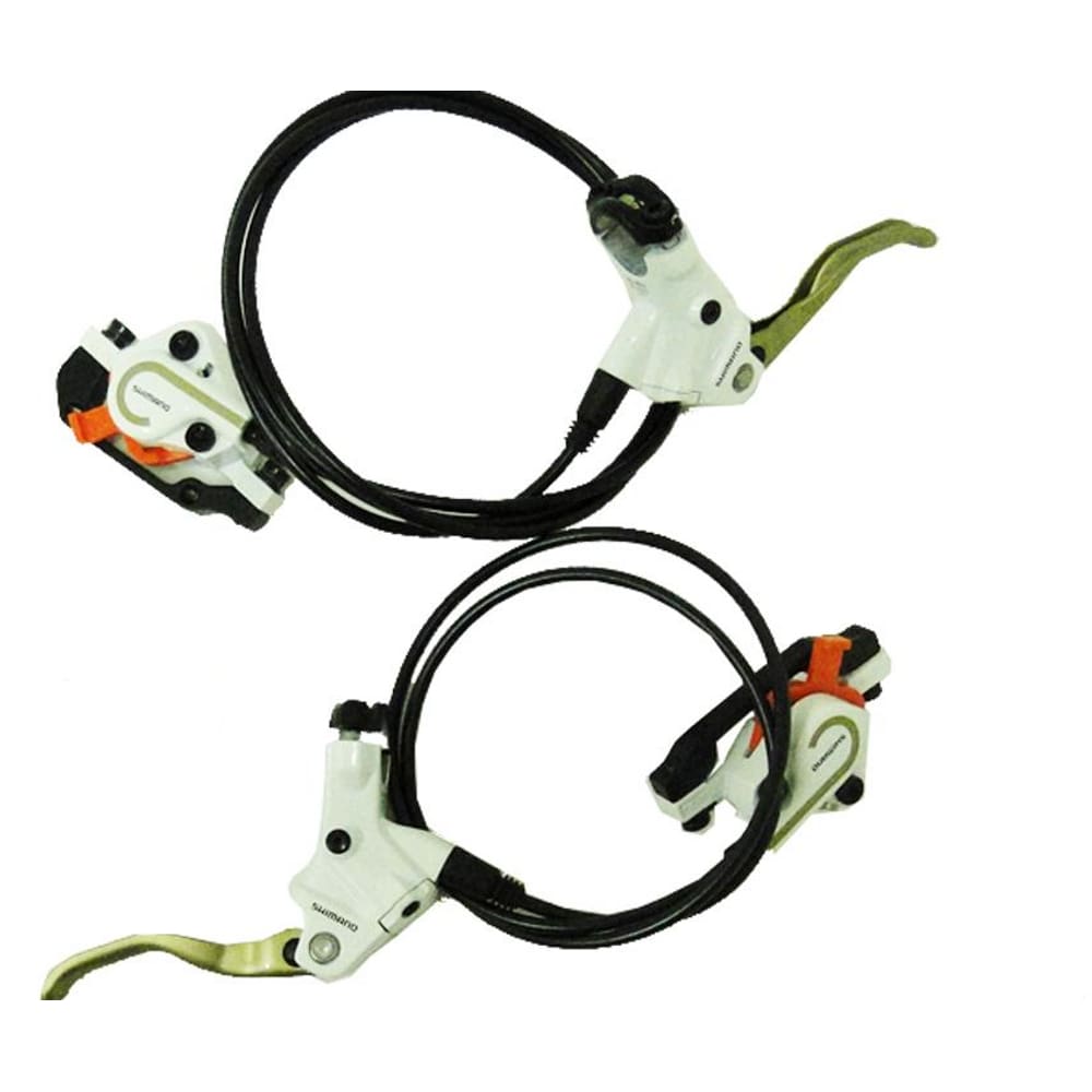 Jogo Freio A Disco Hidraulico Shimano Deore Br-m-575 Branco