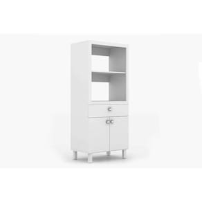 Paneleiro de Cozinha BL-3305 c/ 2 Portas e 1 Gaveta (1 Forno) 68cm Branco - Tecno Mobili