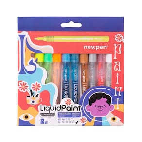 Kit Caneta Marcador Permanente Liquidpaint 12Un - Newpen