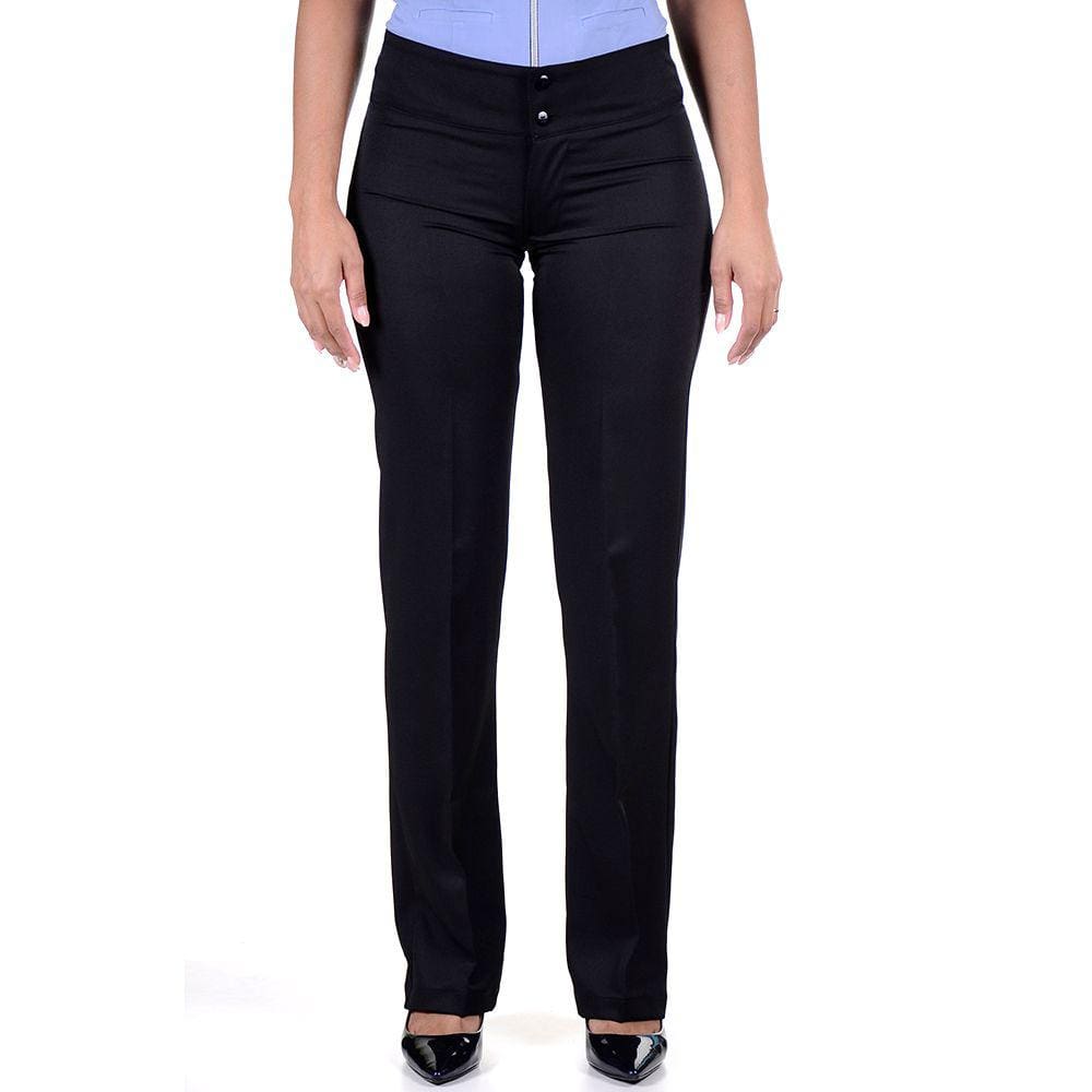 Calça Social Feminina para Uniformes de Two Way - Preta