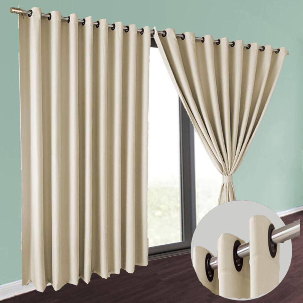 cortina blackout blecaute de tecido 7 x 2,80 Brenda cinza