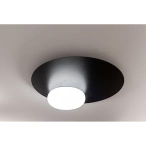 Plafon Nobile 42cm X 10cm 1xled Integrado 12w 3000k 600lm Ip20 Preto