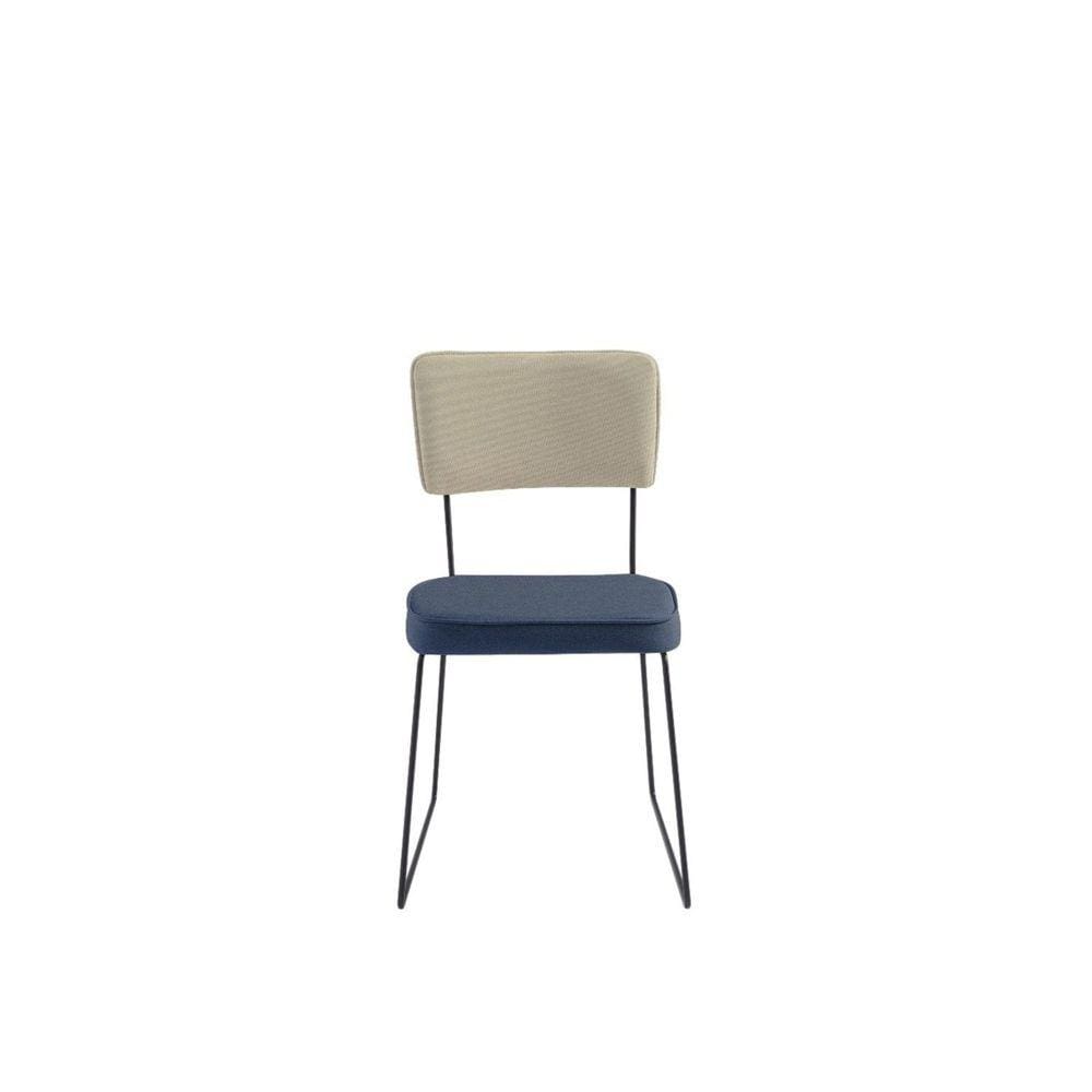 Cadeira para Sala de Jantar Roma 3b Azul/Bege
