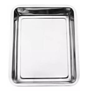 Assadeira Forma Retangular Alta Aço Inox 45 x 35 x 4cm