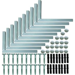 Kit 10 Suportes Mão Francesa Cantoneira Prateira Branco 20Cm