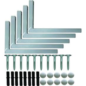 Kit 10 Suportes Mão Francesa Cantoneira Prateira Branco 30Cm