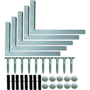 Kit 10 Suportes Mão Francesa Cantoneira Prateira Branco 30Cm