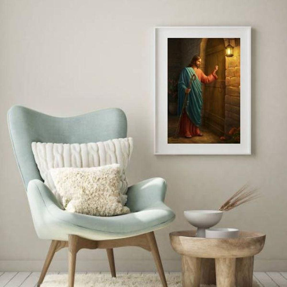 Quadro Jesus Batendo A Porta - 60X48Cm