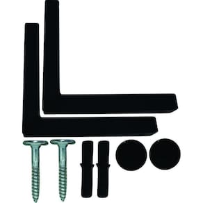Kit 3 Suportes Mão Francesa Cantoneira Prateira Preto 20Cm
