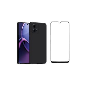 Capa Veludo + Película Vidro Compatível Para Moto G04