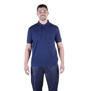 Camisa Uniforme Gola Polo de Piquet - Azul Marinho