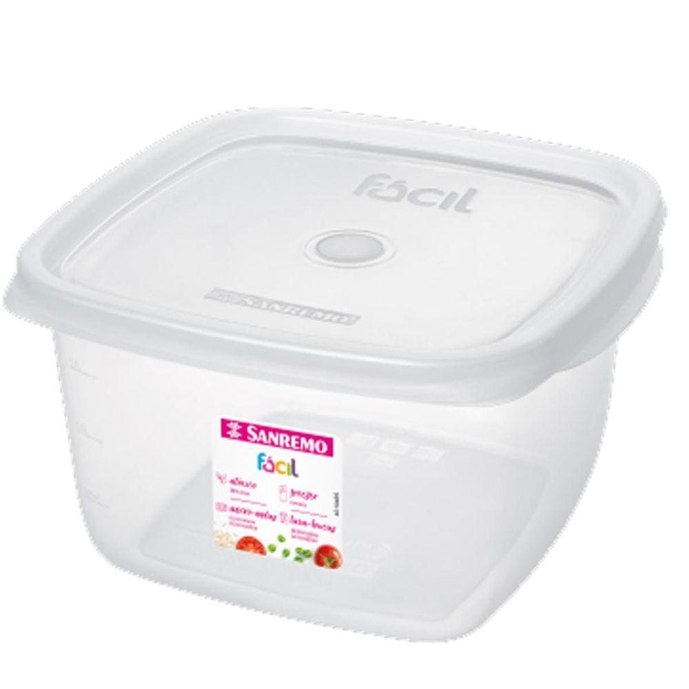 Pote Para Alimentos Organizador 3,7 L Transparente Com Tampa