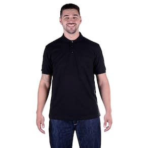 Camisa Uniforme Gola Polo de Piquet - Preto
