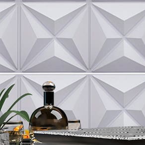 80 Placas PVC 3d Revestimento de Parede Decorativa Estrelar Alto relevo Quarto Sala Cozinha 25cm x 25cm