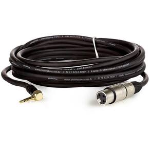 Cabo Profissional Xlr Fêmea Para P2 90 Graus Estereo - 35 Metros