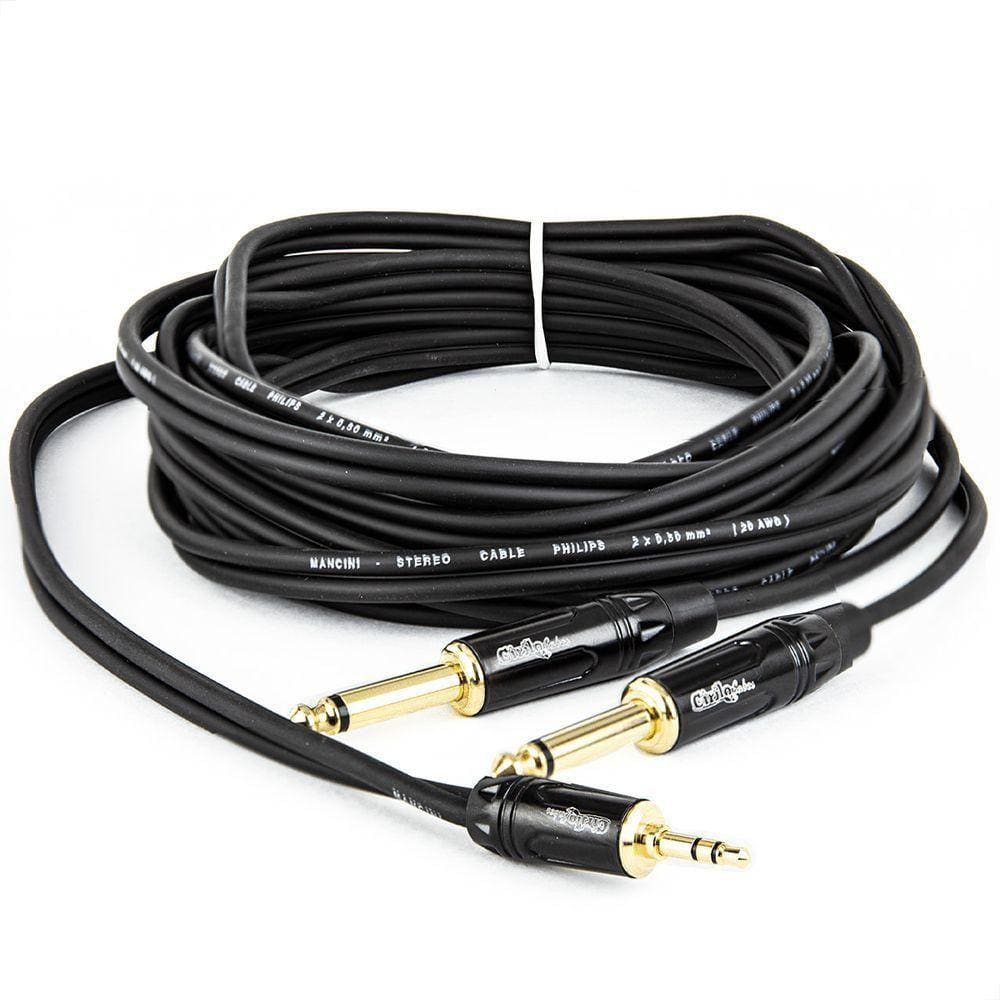 Cabo Adaptador P2 Estereo Para 2 P10 Mono - 1 Metro