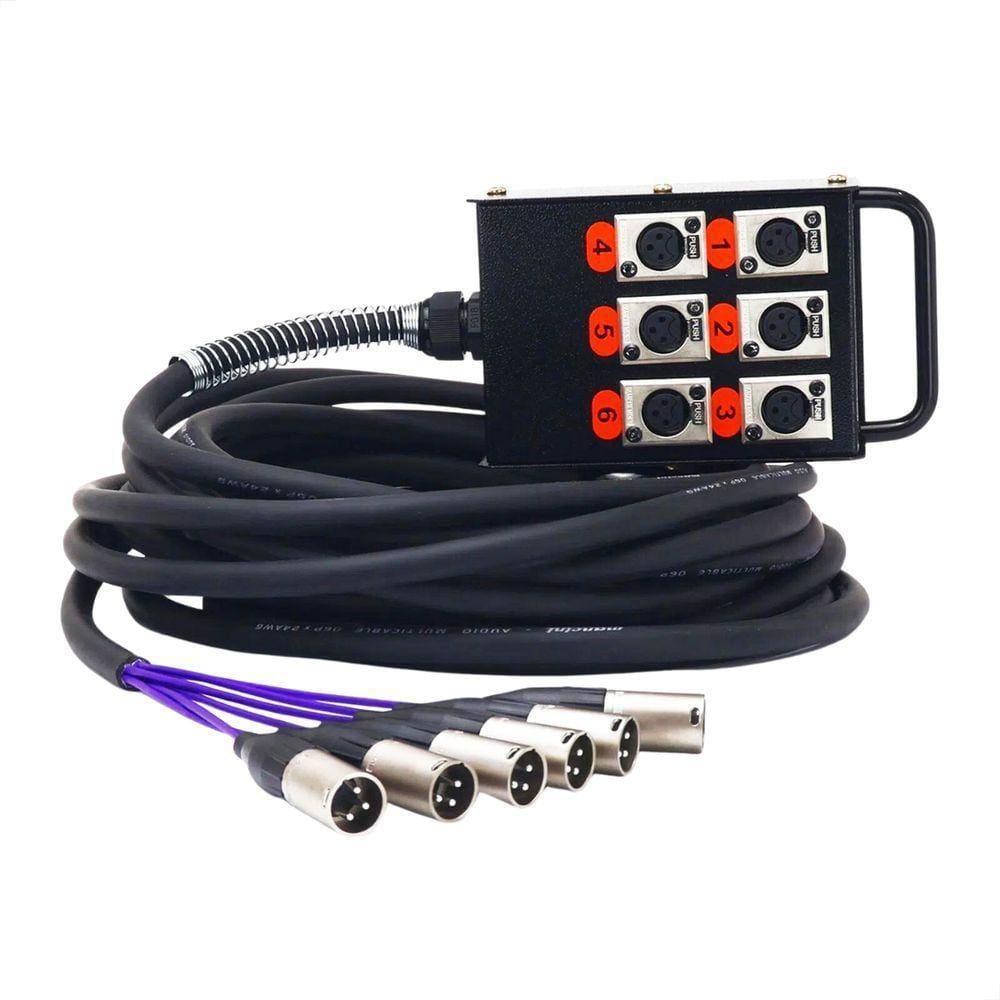 Medusa 6 Vias Montada Conectores Amphenol - 1 Metros