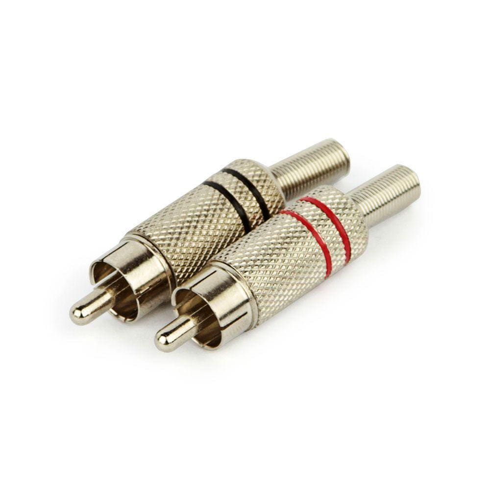 Plug Rca Niquelado 4mm - Preto