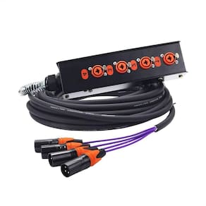 Medusa 4 Vias Montada Com Conectores Profissionais - 80 Metros
