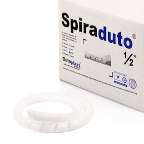 Organizador Fios E Cabos Spiraduto 1-2 Branco - 4 Metros