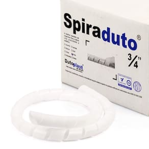 Organizador Fios E Cabos Spiraduto 3-4 Branco - 1 Metro
