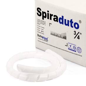 Organizador Fios E Cabos Spiraduto 3-4 Branco - 4 Metros