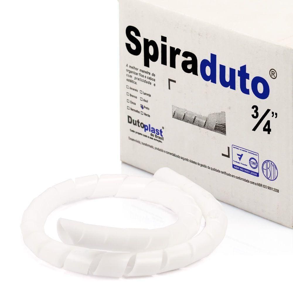Organizador Fios E Cabos Spiraduto 3-4 Branco - 30 Metros