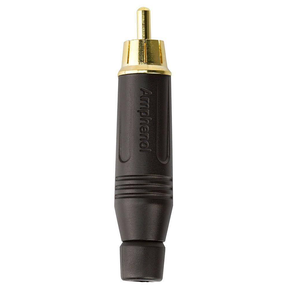 Plug Rca Macho Acpr-blk, Amphenol - Preto