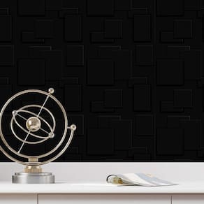 80 Placas PVC 3d Revestimento de Parede Decorativa Cadre Alto relevo Preto Quarto Sala Cozinha 25cm x 25cm