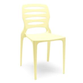 Cadeira Ville Polipopileno Amarelo Plaxmetal