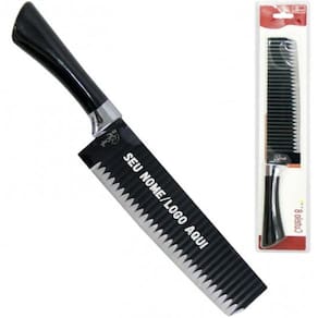 Faca Chef Profissional Cutelo Personalizado Gravado A Laser