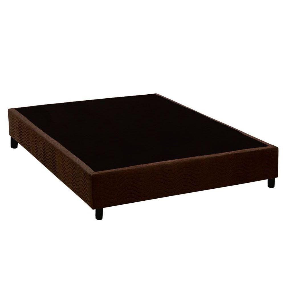 Cama Box Base Viúva Universal Suede Brown (128x188x20) - Costa Rica