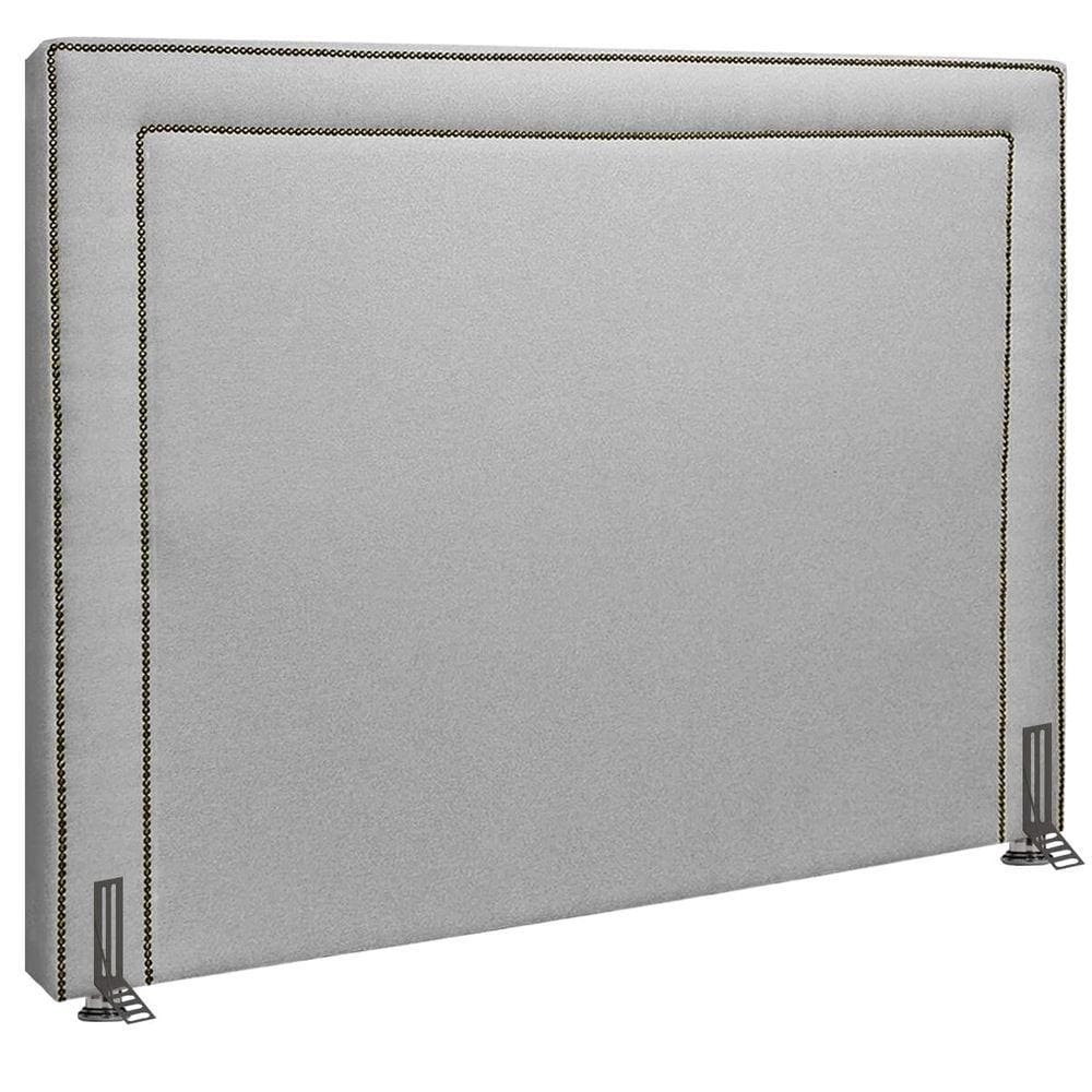 Cabeceira Estofada para Quarto de Casal Queen 158cm Dama Linho Boucle Cinza SOFA STORE