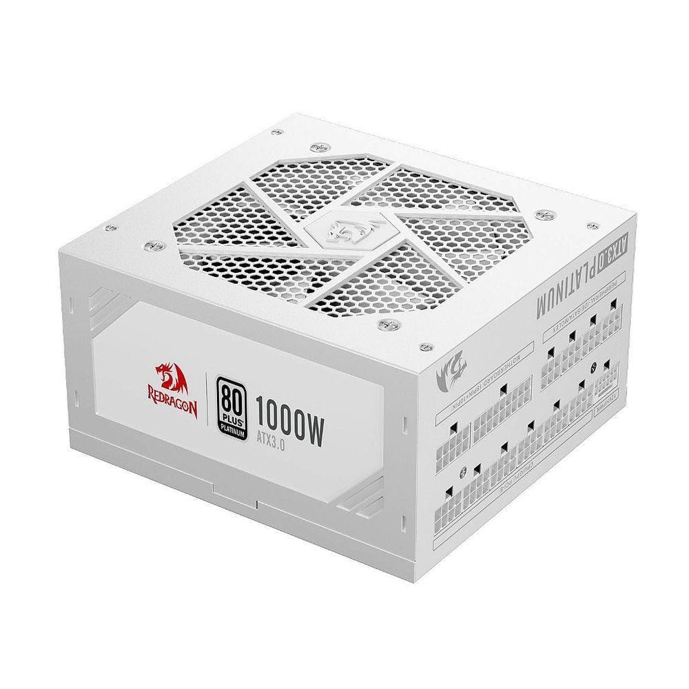 Fonte Redragon ATX 1000W, 80 Plus Platinum, PFC Ativo, Full Modular, Branco