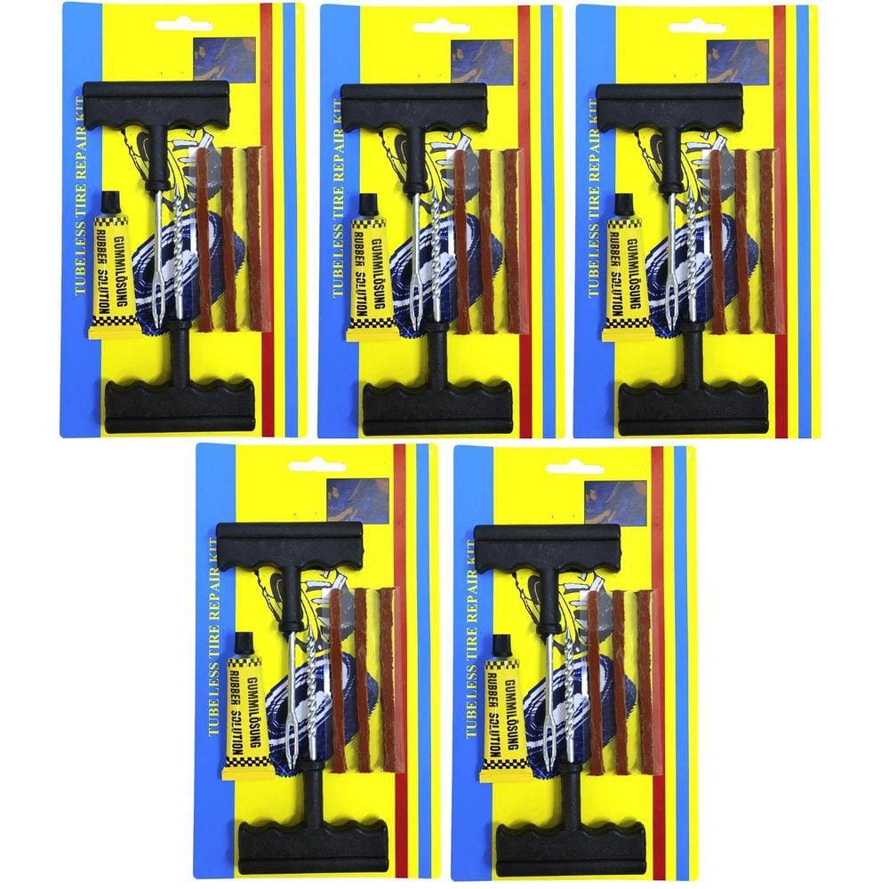 Kit 5 Reparo de Pneu Borracheiro Automotivo Carro Moto Bike