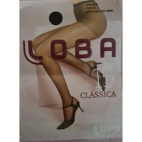 Kit 3 Meias Calça Fio15 Lupo Loba Clássica Fina 5760 Tamanho M Cor Preto.