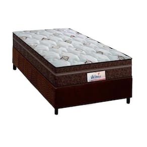 Conjunto Box Solteiro: Colchão Molas Probel MasterPocket Ensacadas ProDormir Miami + Base CRC Suede Brown(88x188)