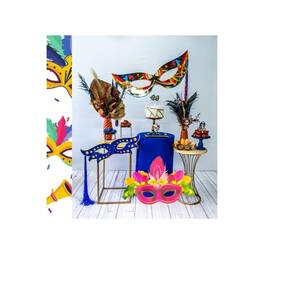 Kit 4 Máscaras Enfeite Decoração Painel Parede Carnaval