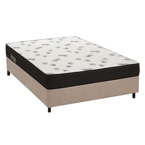 Cama Box Casal: Colchão Espuma D45 Ortobom Light Saúde Ortopilow + Base CRC Suede Clean(138x188)