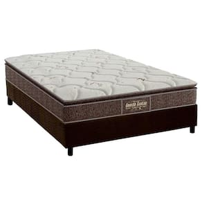 Cama Box Casal: Colchão Ortopédico Probel Guarda Costas Extra Firme + Base CRC Suede Brown(138x188)