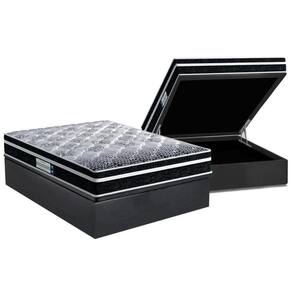 Cama Box Baú Casal: Colchão Anatômico Probel D33/EP ProDormir Advanced Tech1500 Plus + Base CRC Suede Gray(138x188)